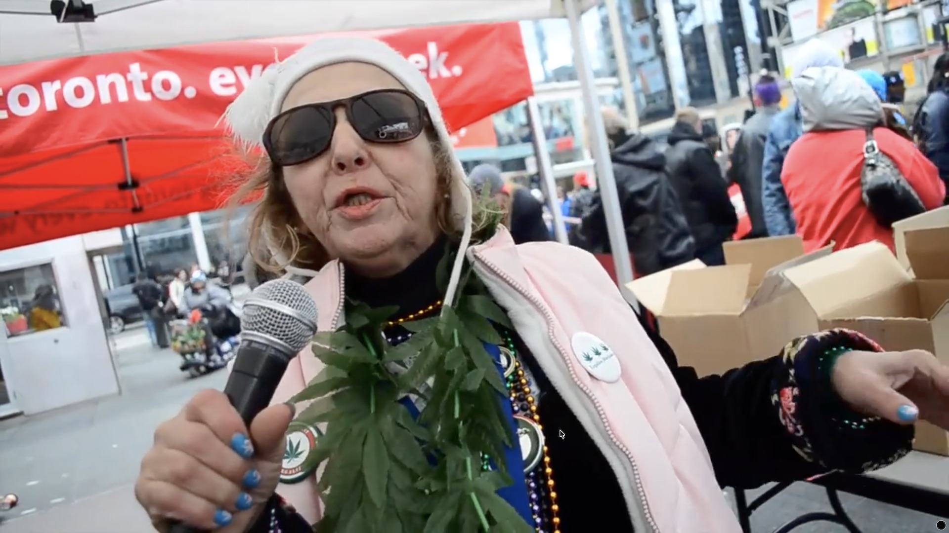 Grannies For Grass 420 Rally Yonge Dundas Square 2014