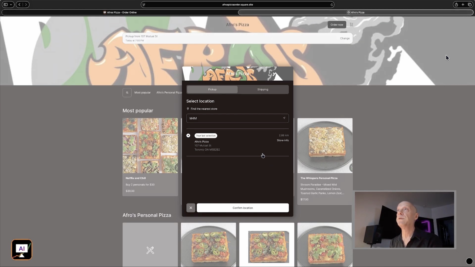 Square POS System Welcome Page