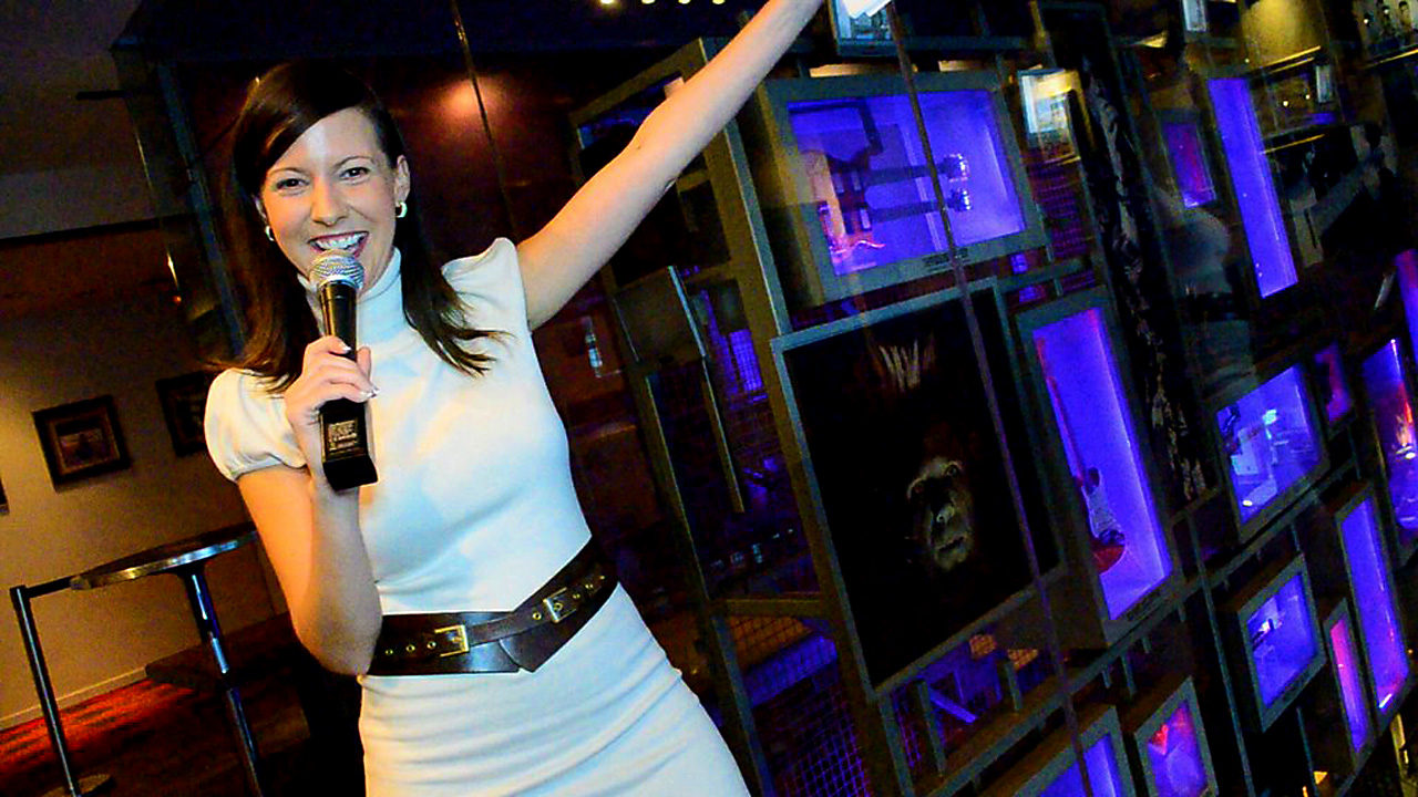 Event Host Syn Stone at Hard Rock Cafe